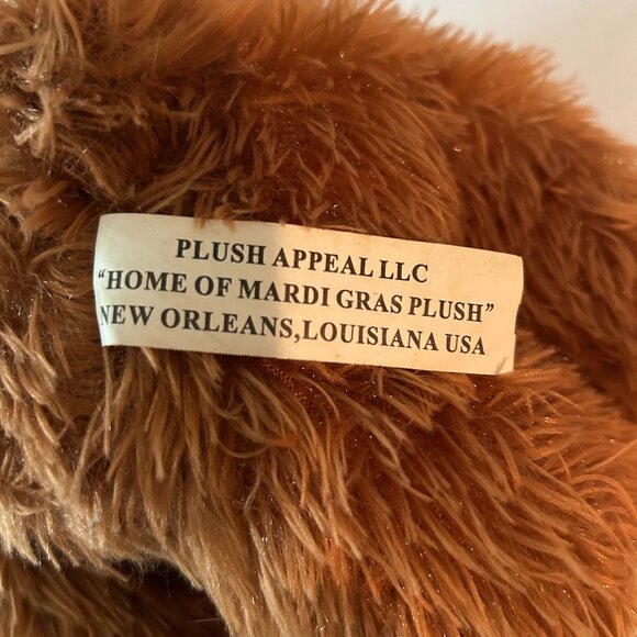 HOME OF MARDI GRAS PLUSH NEW ORLEANS LOUISIANA BROWN BEAR STUFFED ANIMAL - Picture 3 of 4